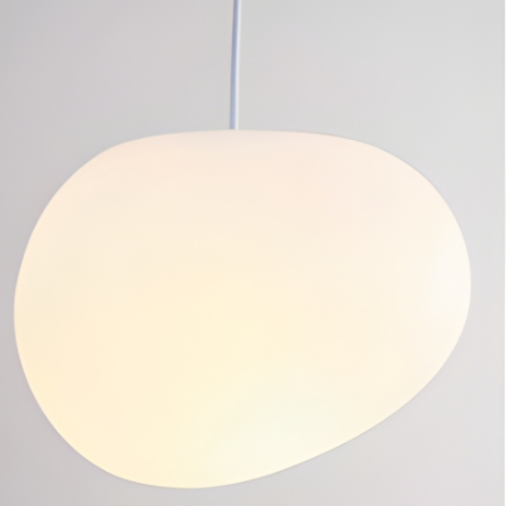 Milk glass pendant shade detail