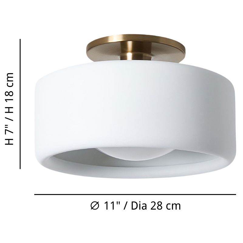 Cerova 11 inch flush mount ceiling light dimensions