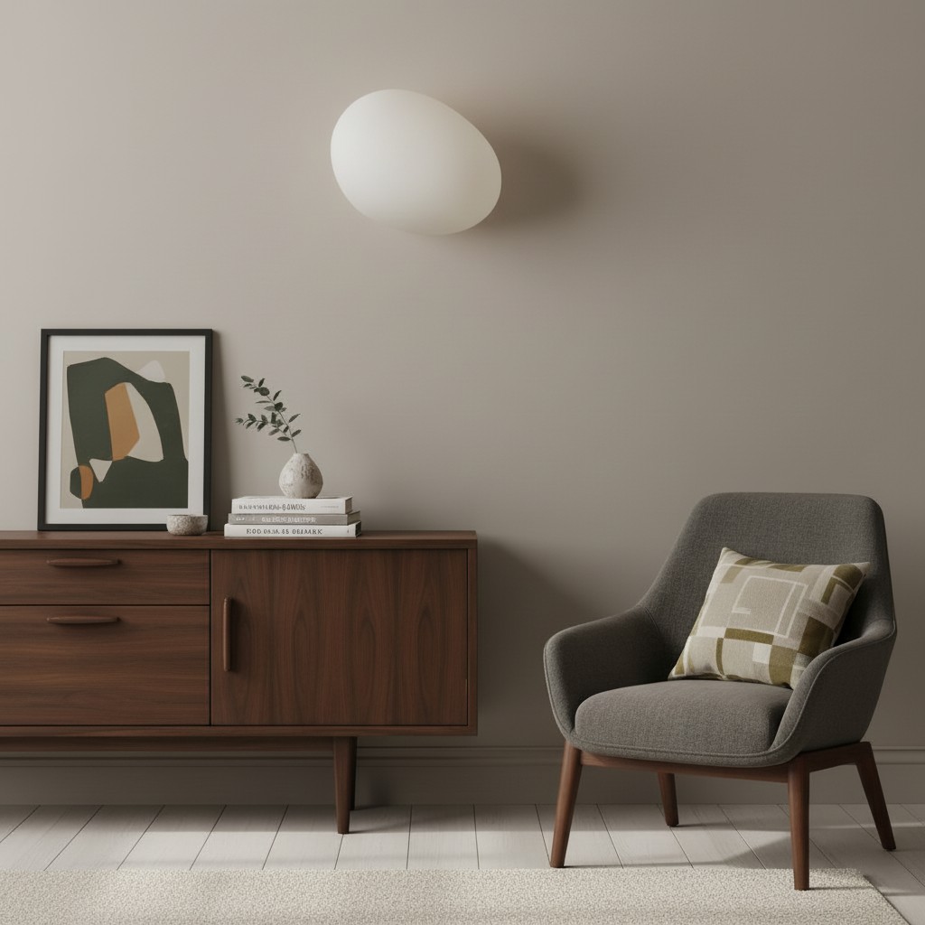 Wall light in living room, off
