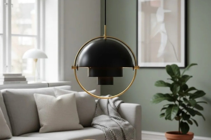 Video preview for Danish Rotatable Metal Pendant Light