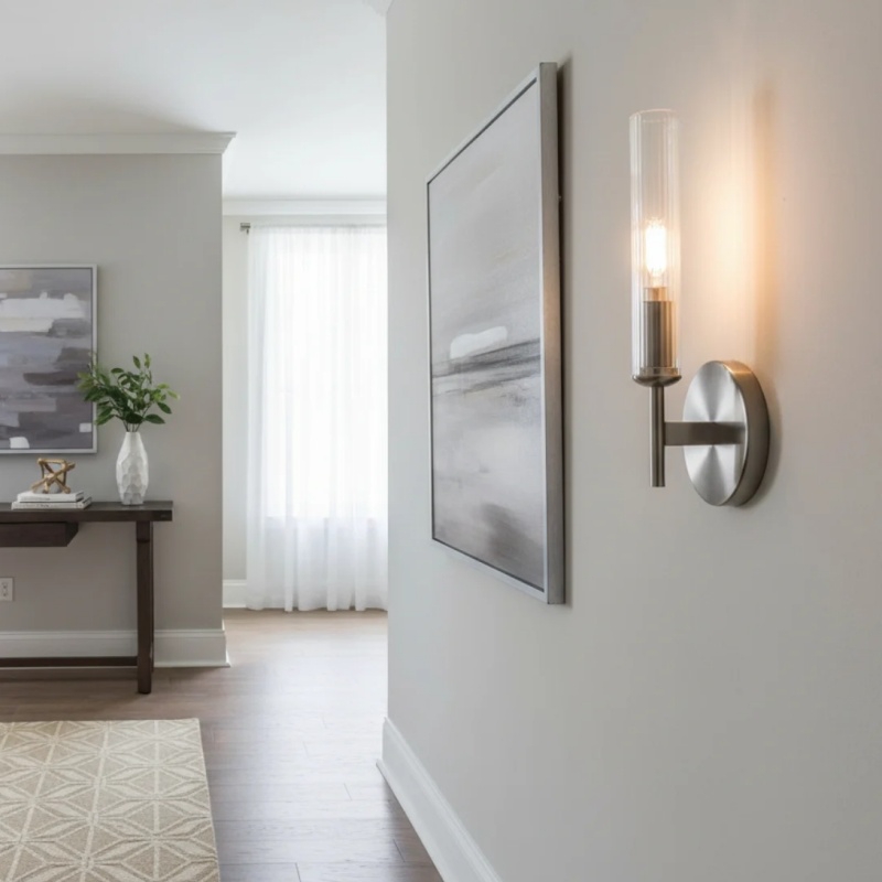 Bravira wall light in a hallway scene