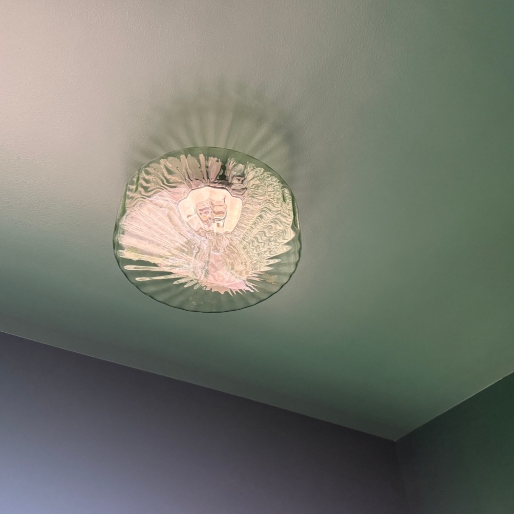 Customer photo of Ripplara green ceiling light