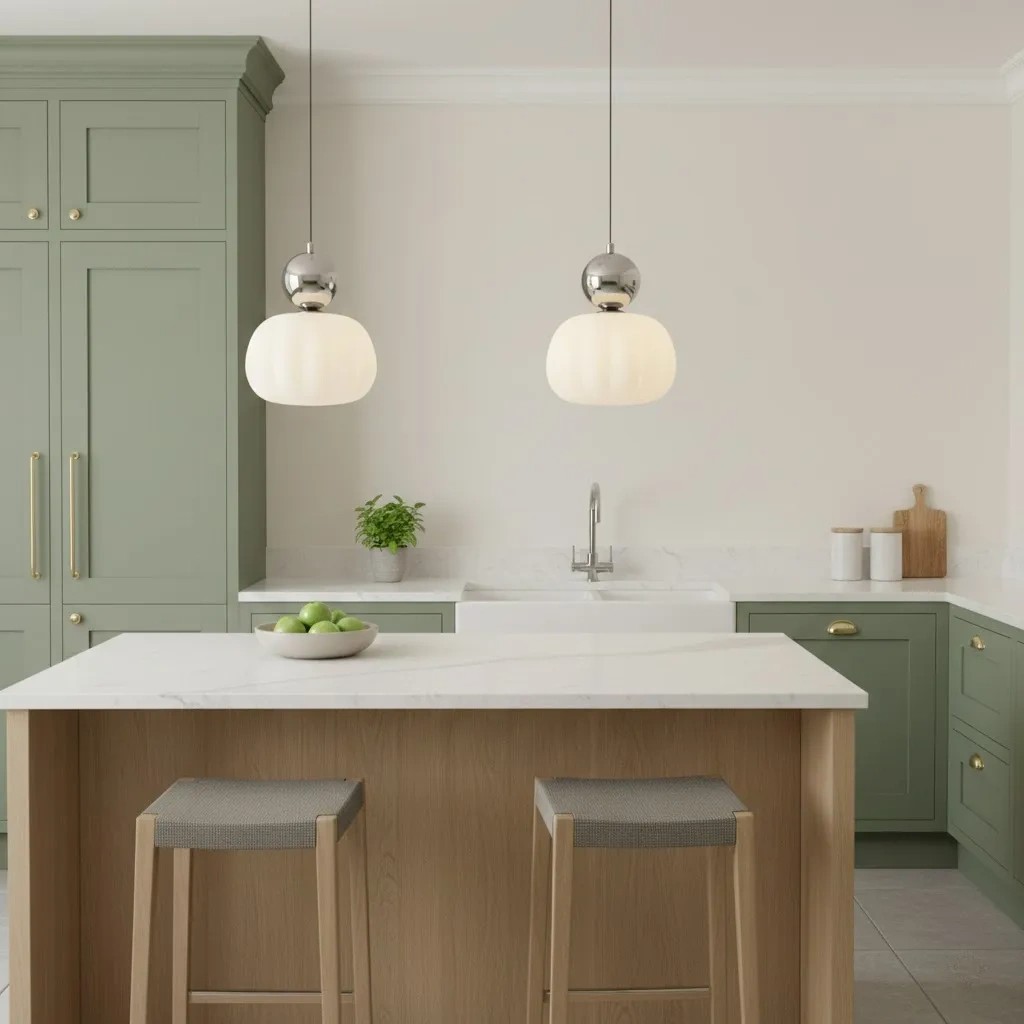 Ornavigo pendant lamp above kitchen island