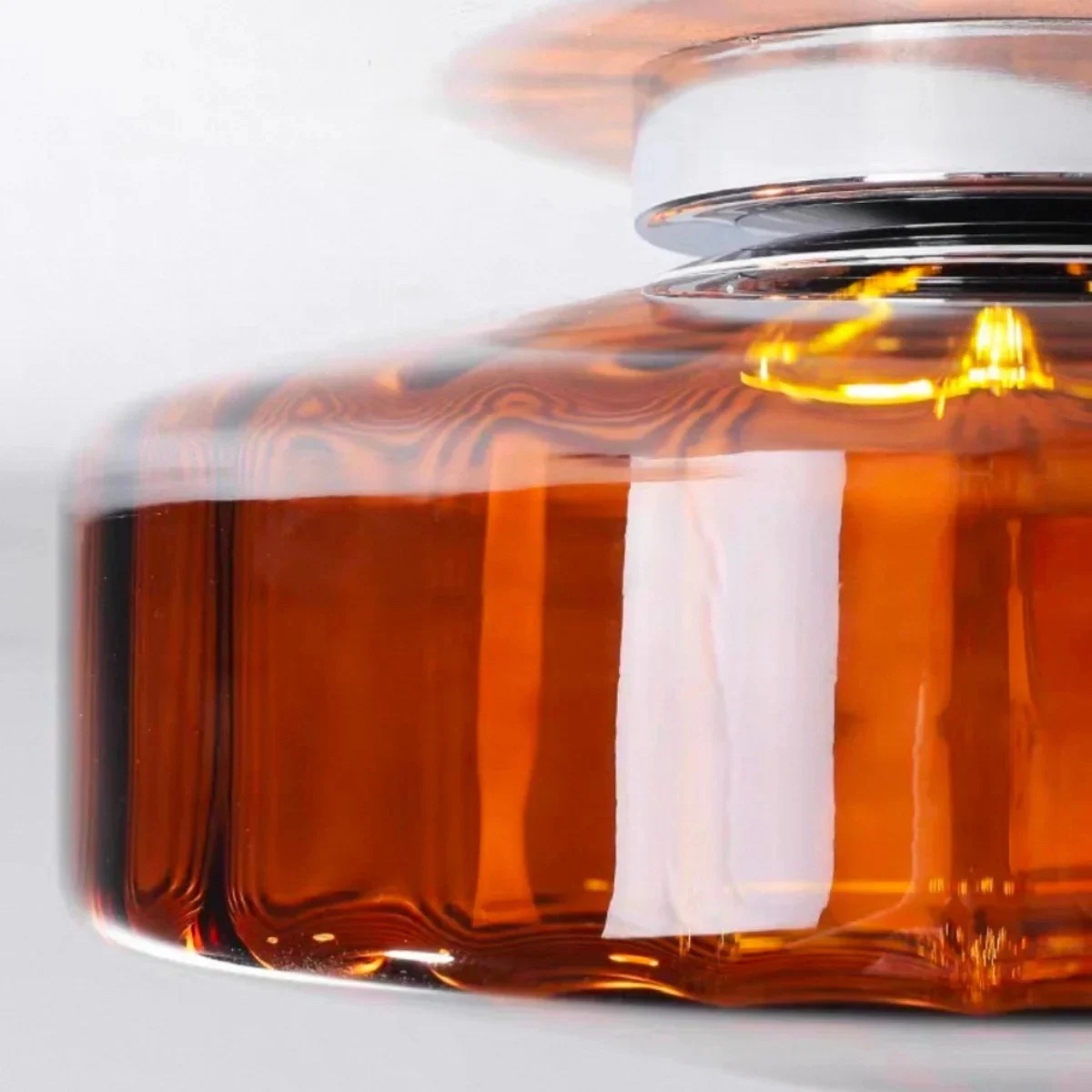 Ripplara amber glass side detail