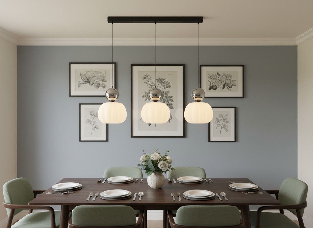 Ornavigo three head pendant lamp over dining table