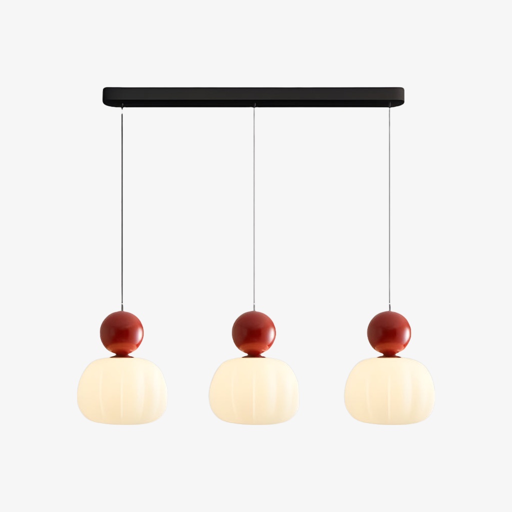 Red three head Ornavigo pendant lamp