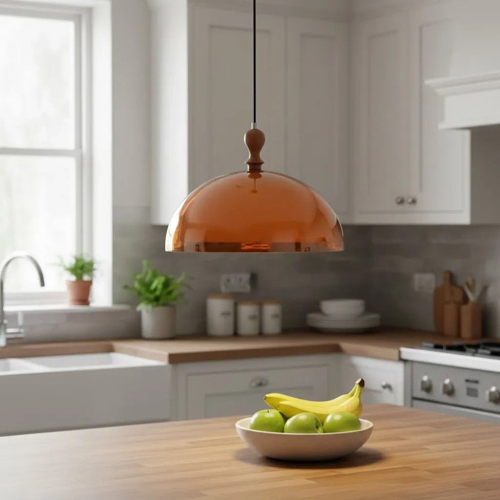 Sunset pendant light in a kitchen scene