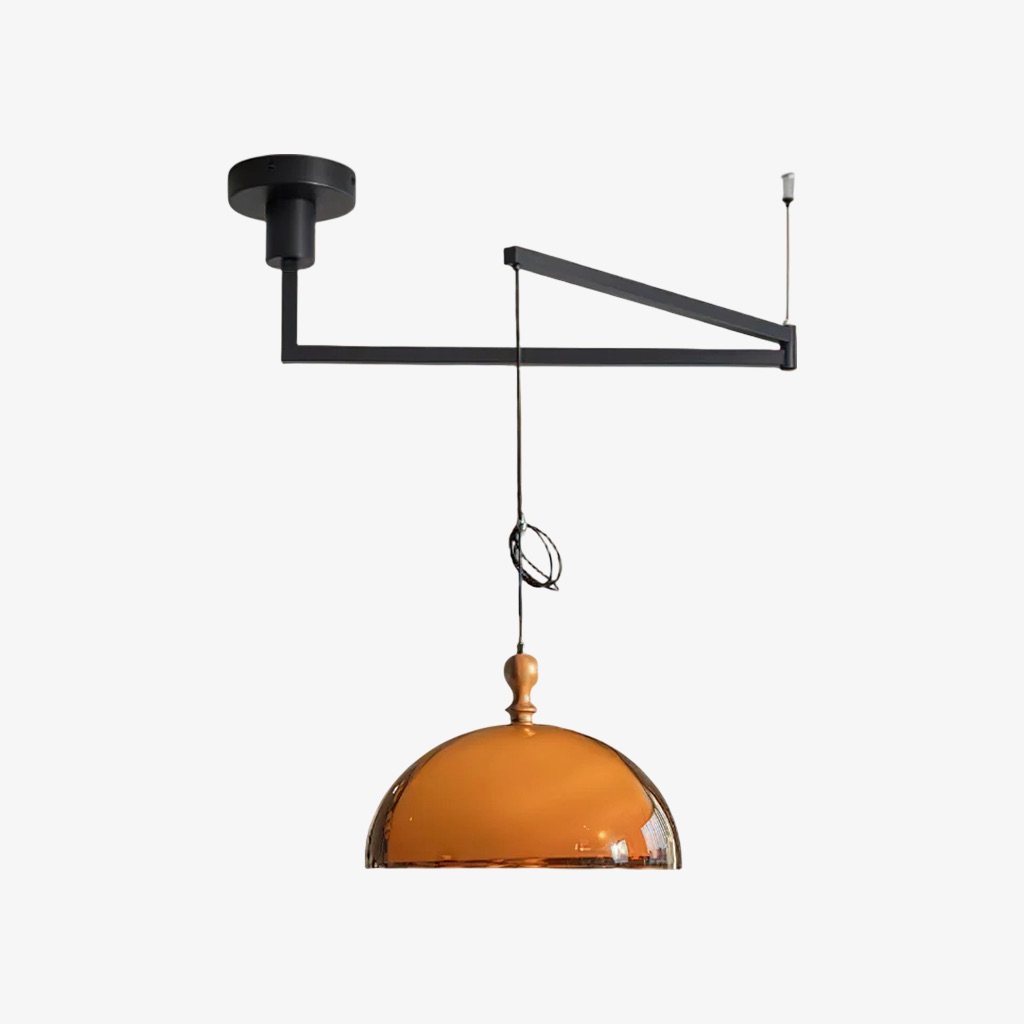 Extended swing arm Sunset pendant finish