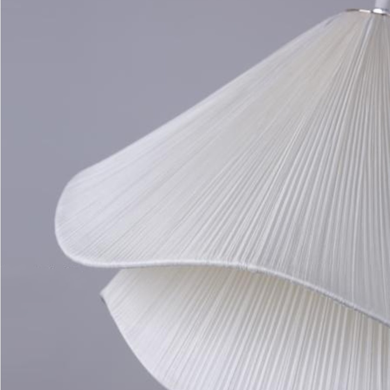 Pleated fabric shade detail