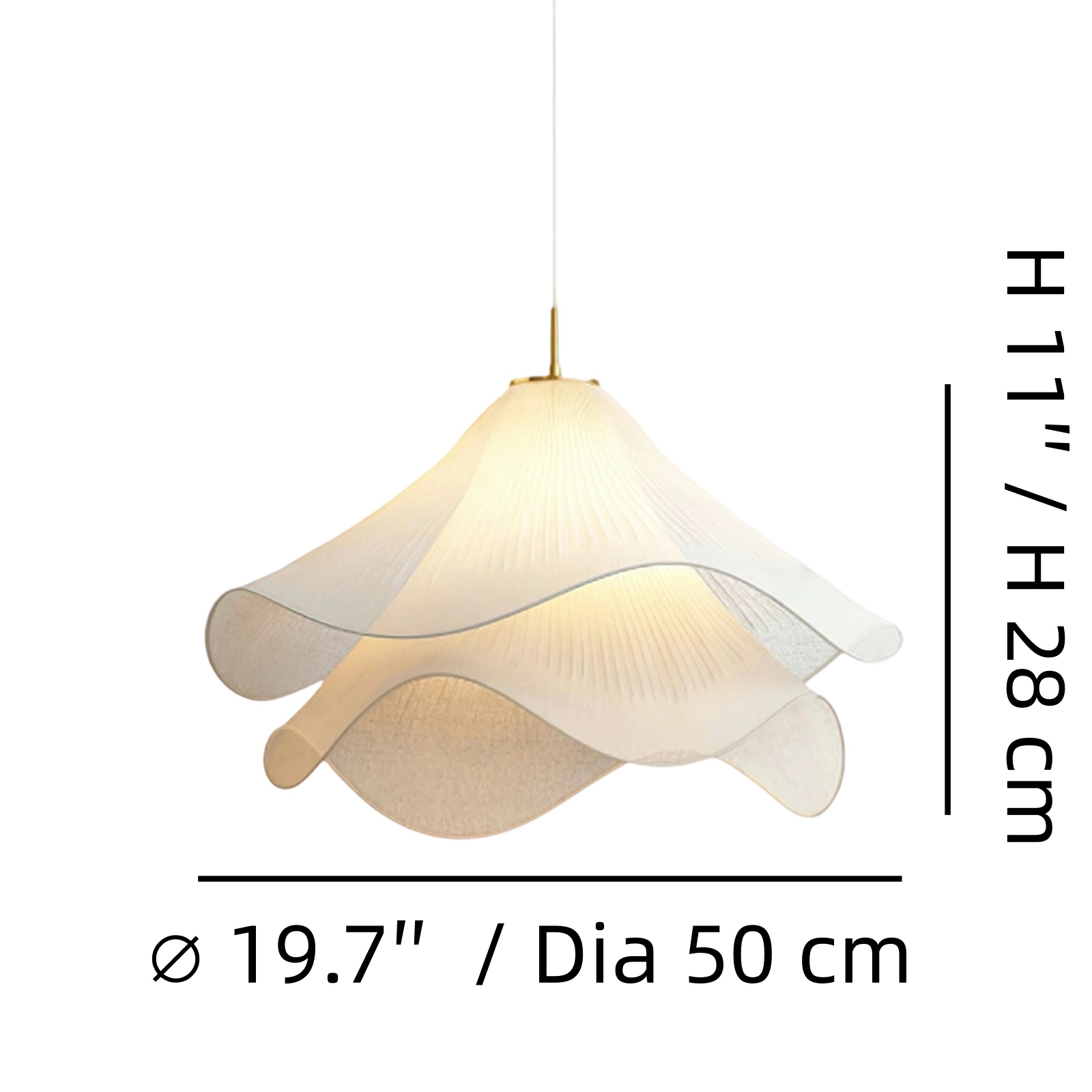 Pendant light size diagram Dia 50 cm