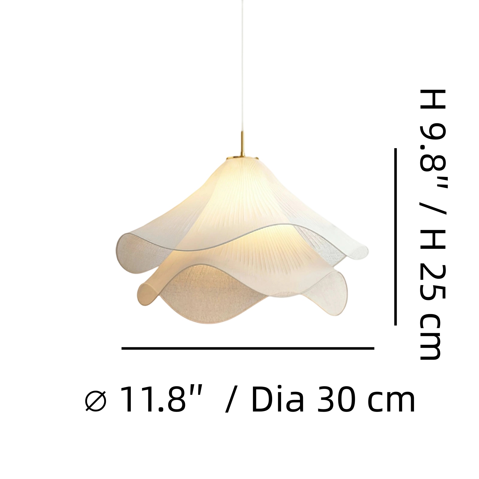 Pendant light size diagram Dia 30 cm