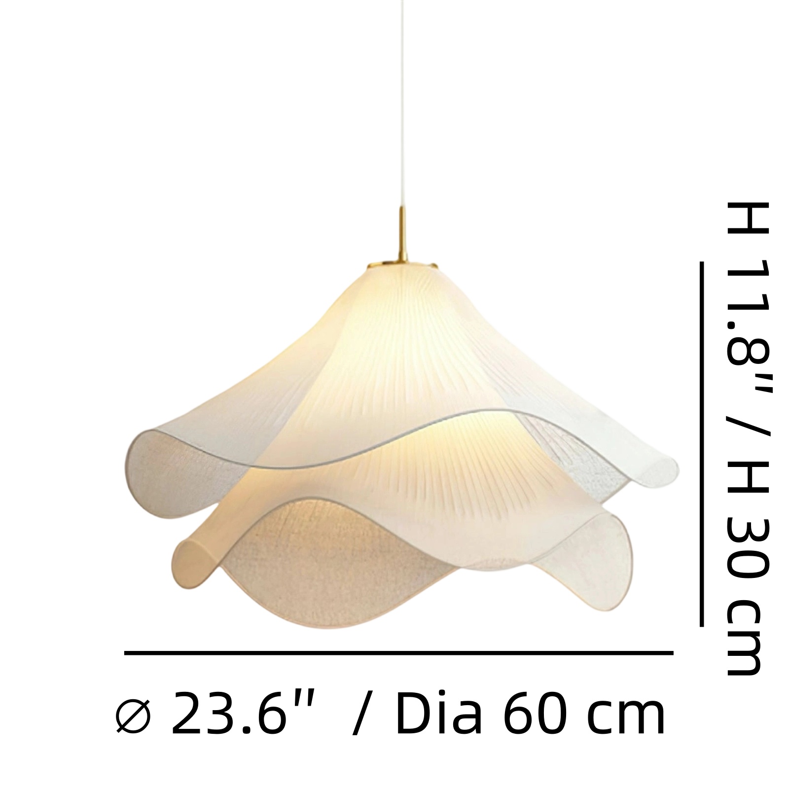 Pendant light size diagram Dia 60 cm
