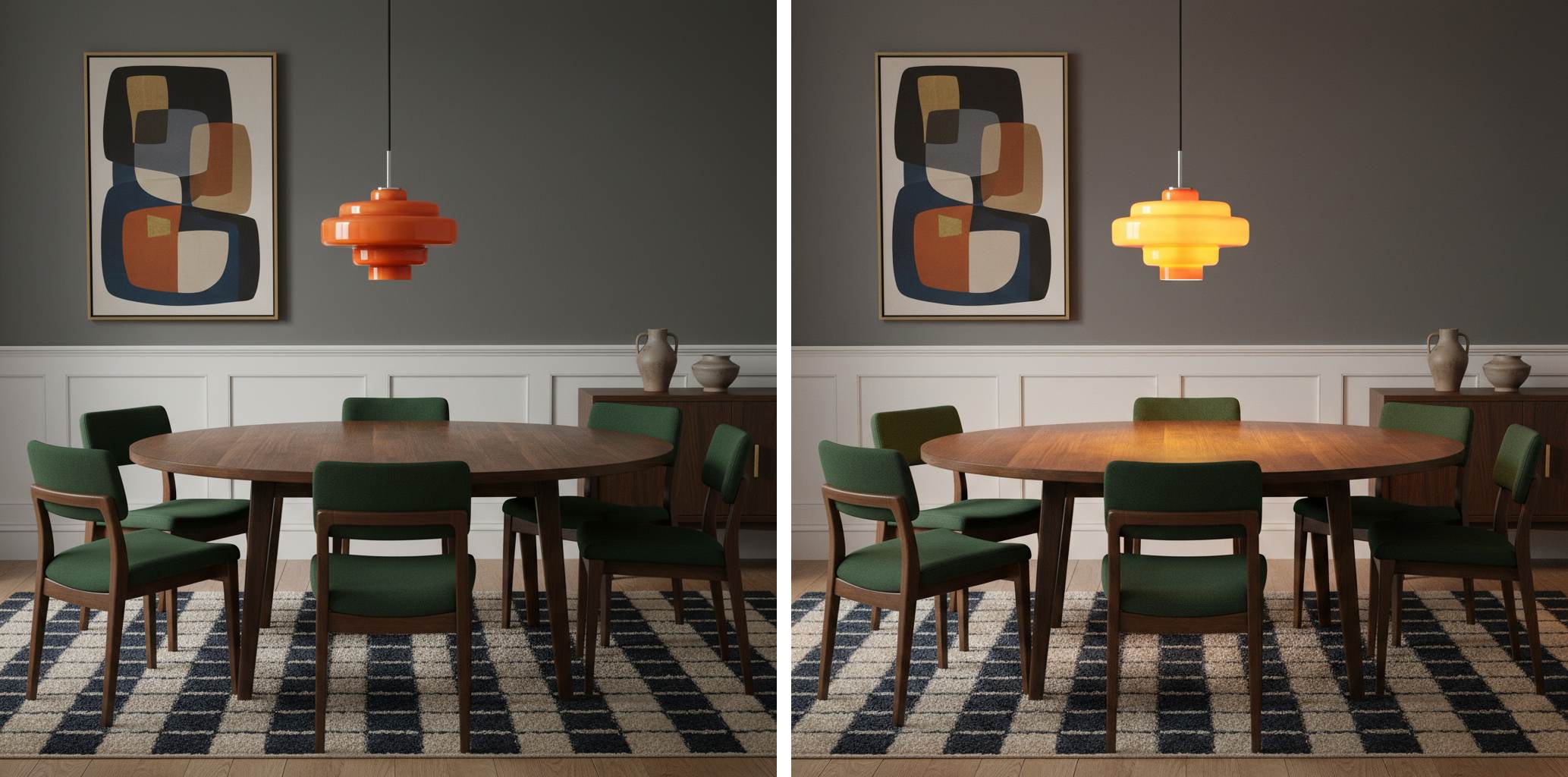 Koloro pendant light switch effect demonstration