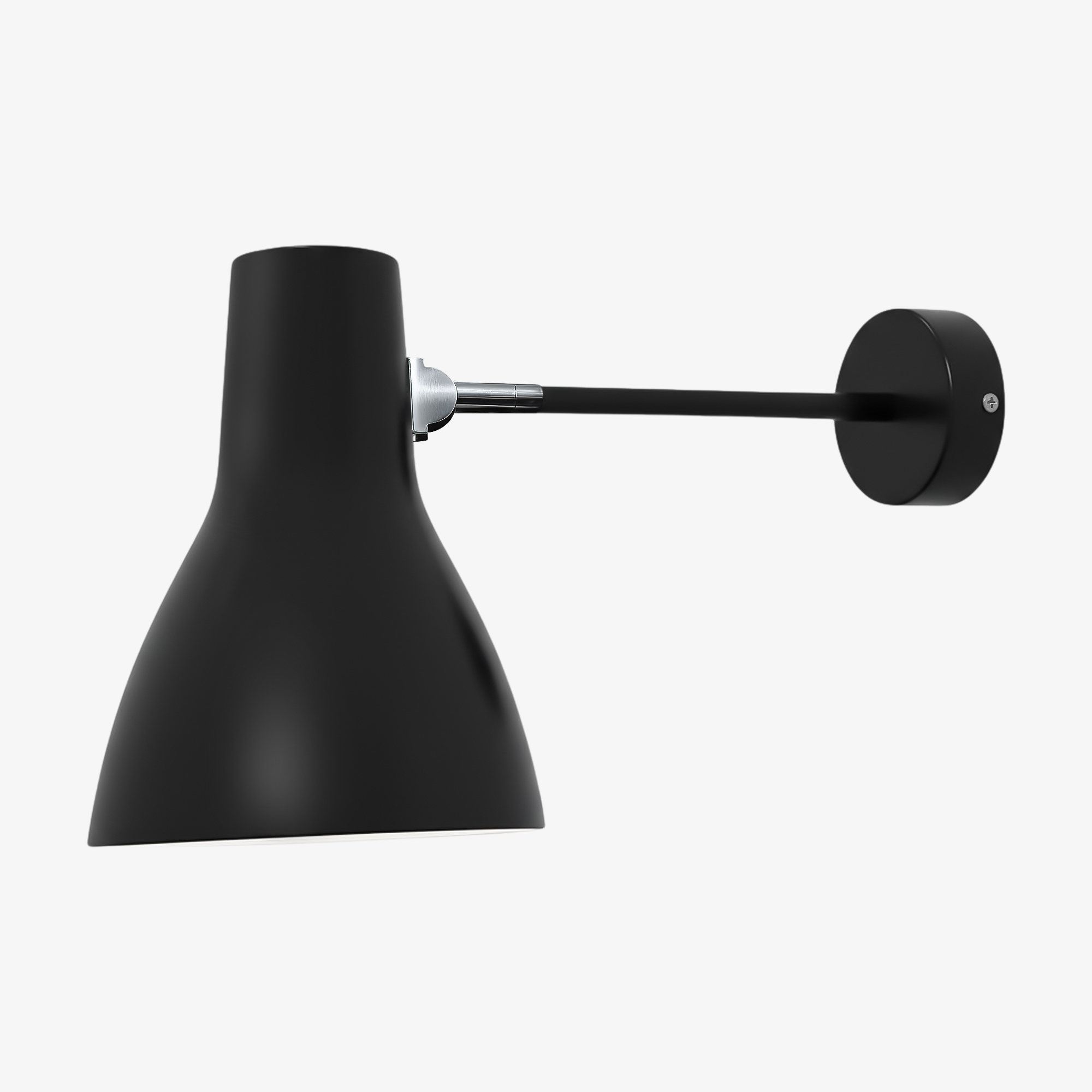 Black finish wall light without cable