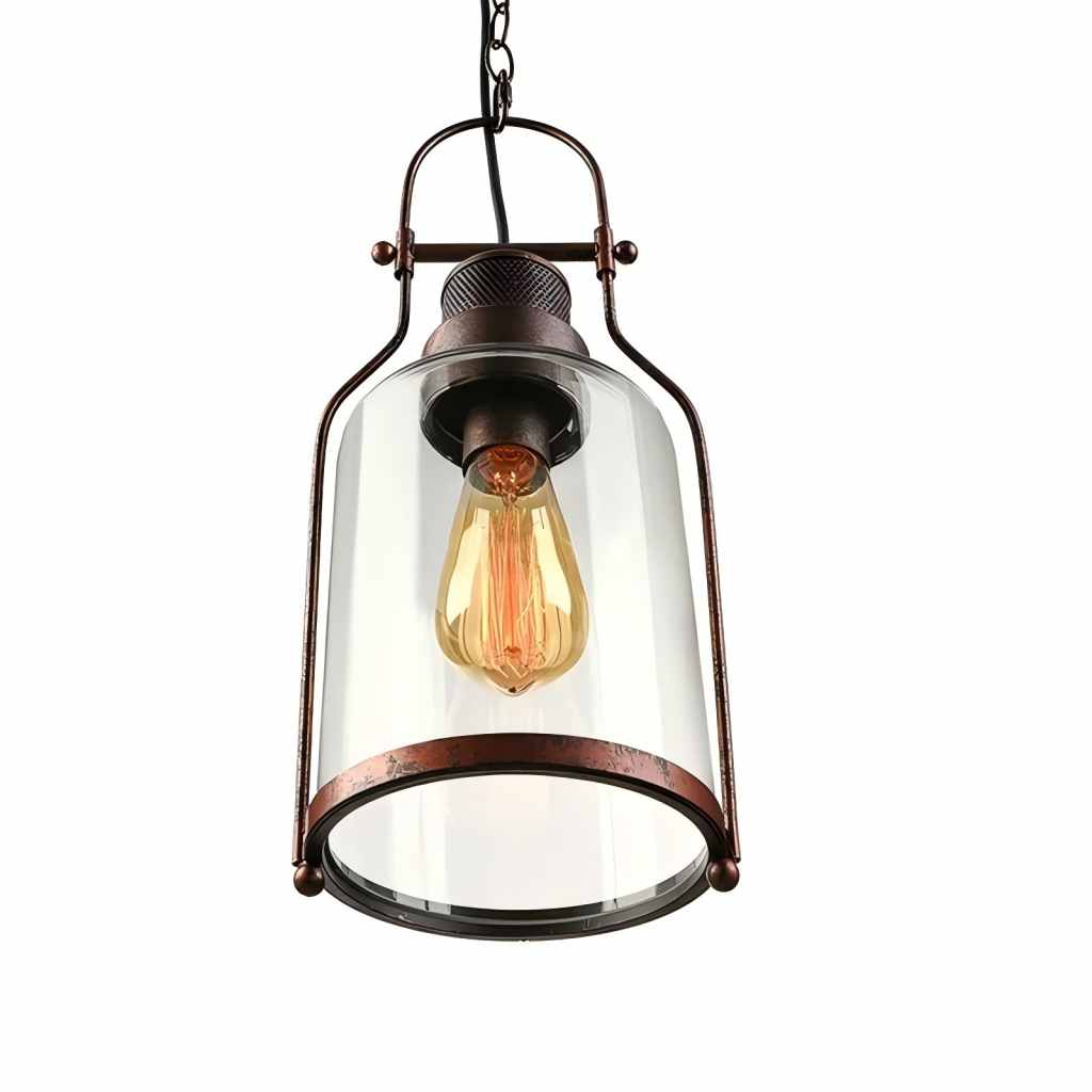 Lirra Vintage Iron Glass Pendant Lamp