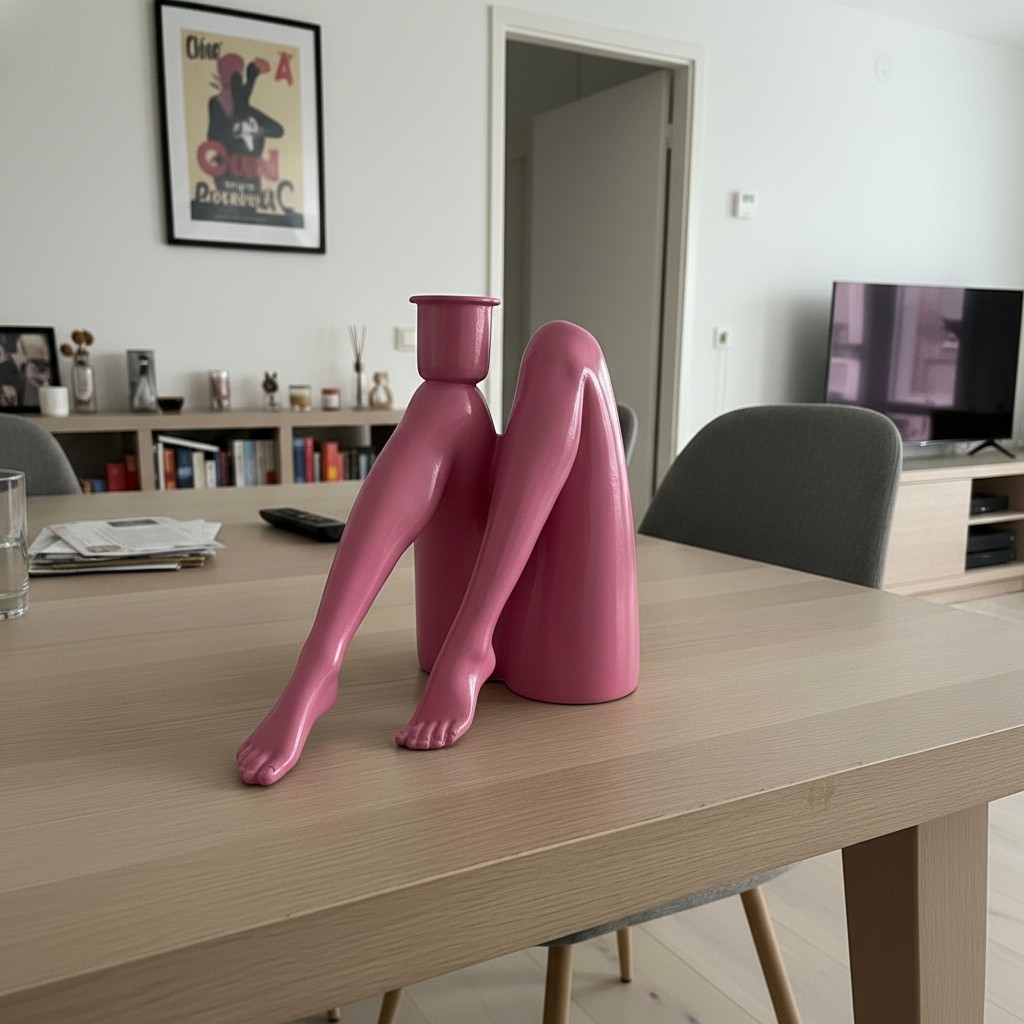 Pink candle holder customer photo