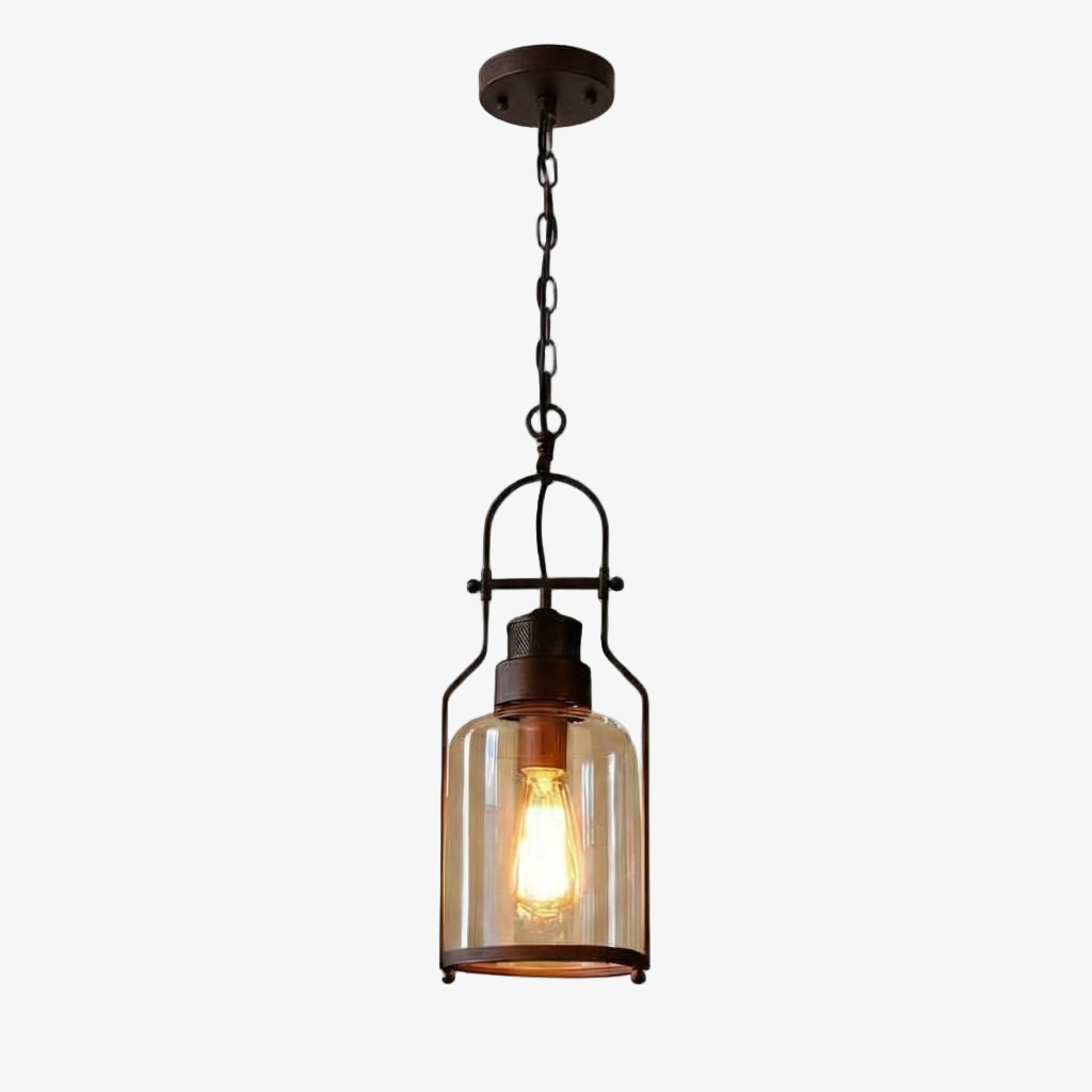 Lirra Vintage Iron Glass Pendant Lamp