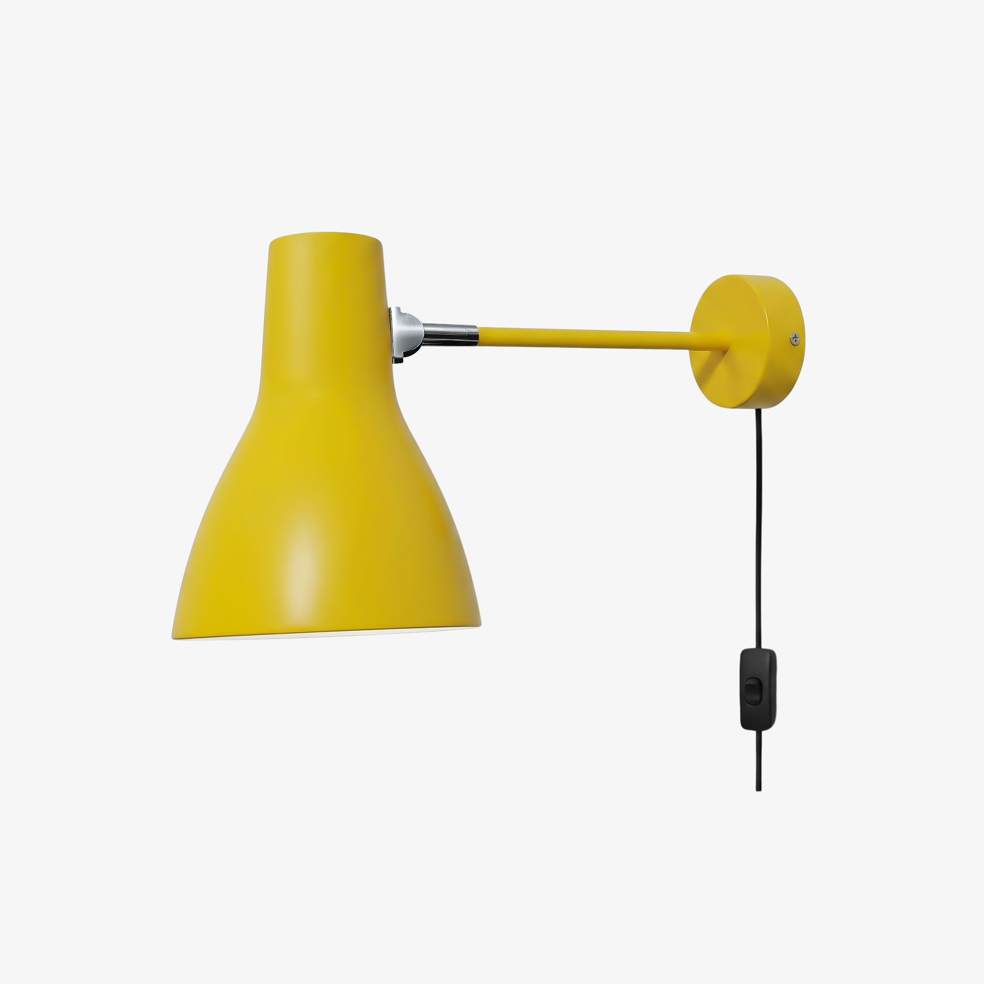 Yellow finish wall light with cable