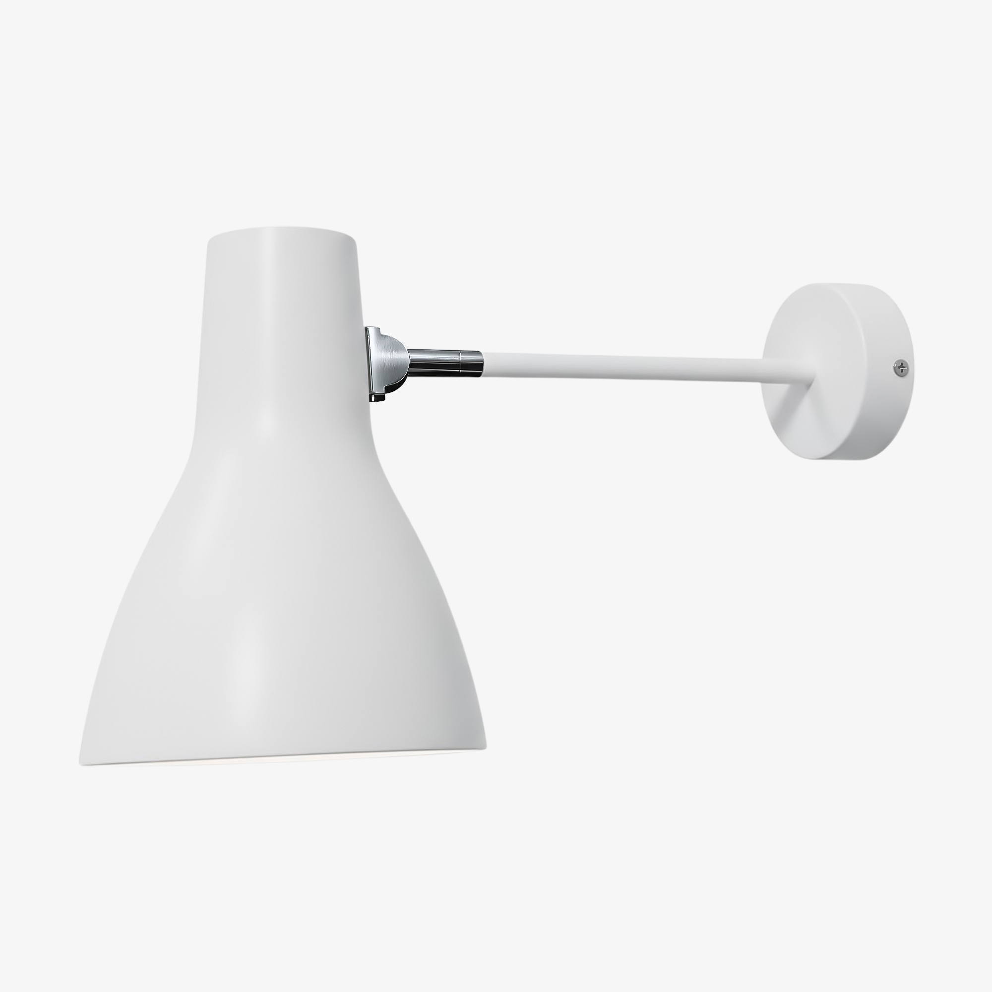 White finish wall light without cable