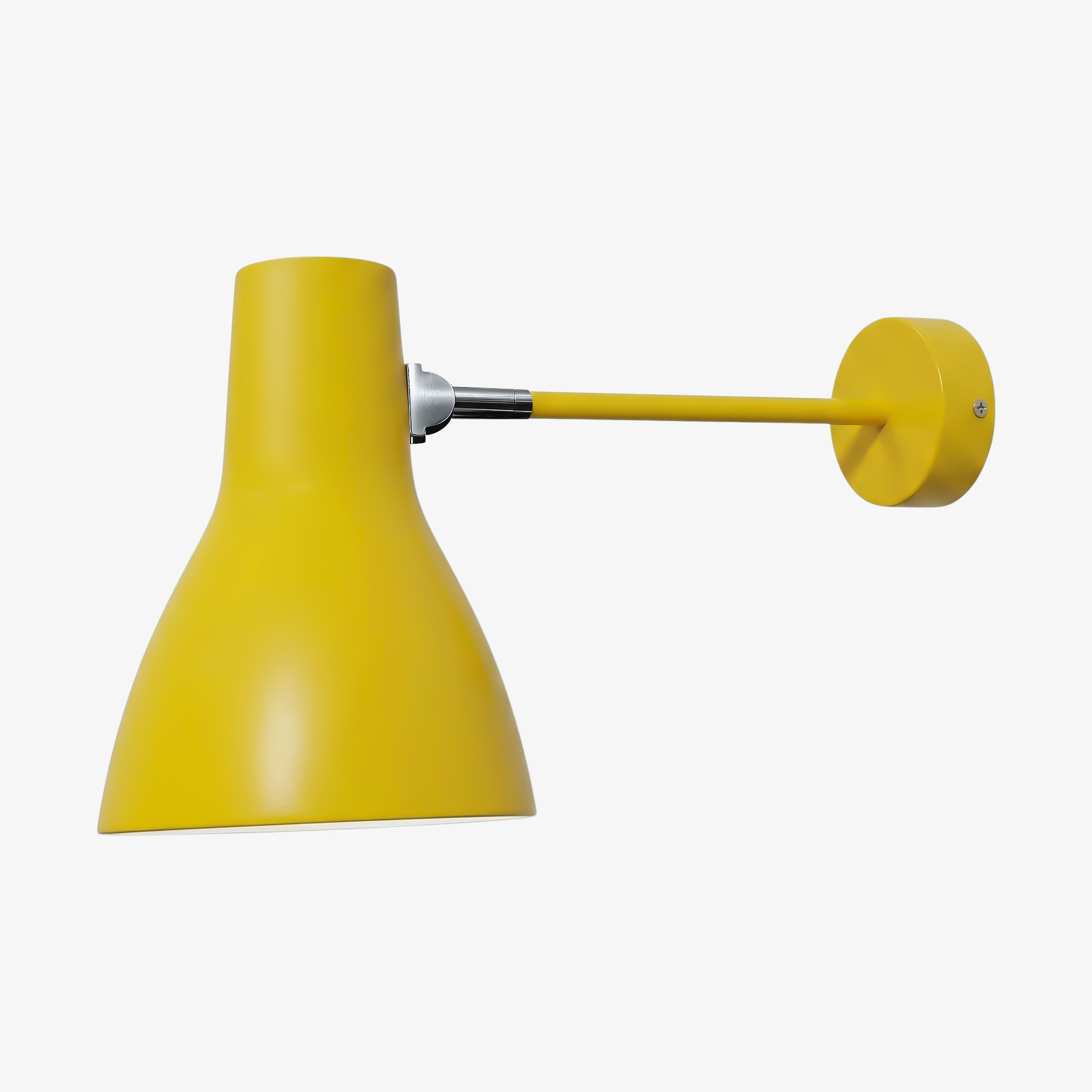 Yellow finish wall light without cable