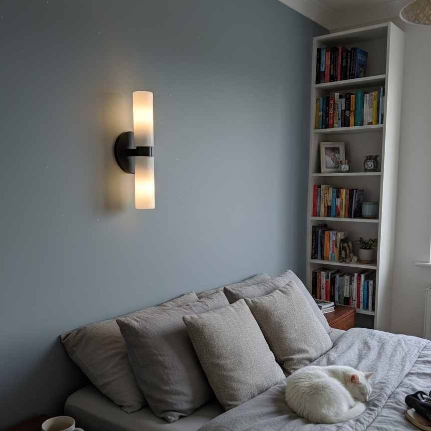 Customer photo of Rivora wall light in bedroom