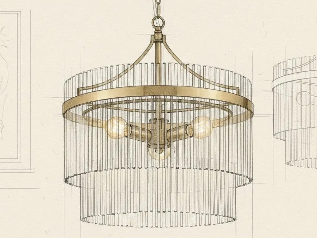 Marietta pendant design inspiration sketch