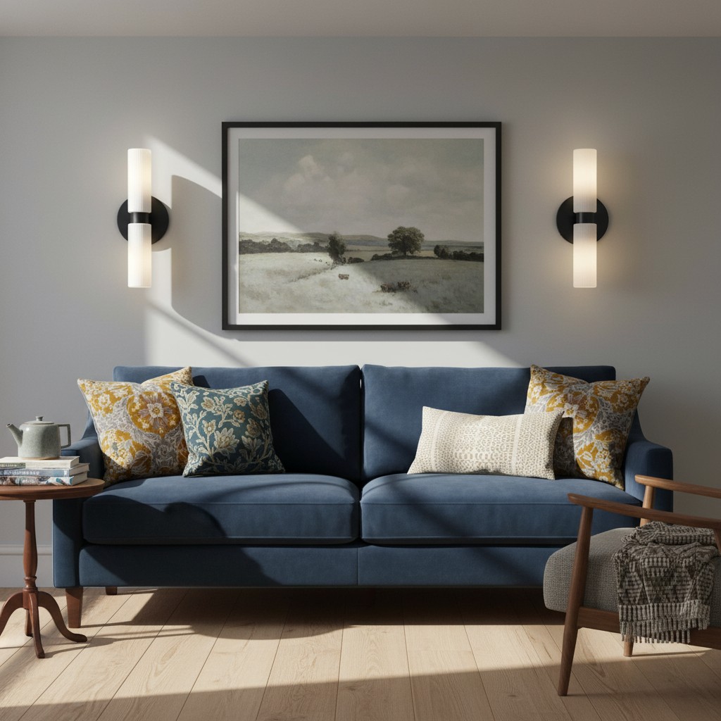 Rivora wall lights in living room