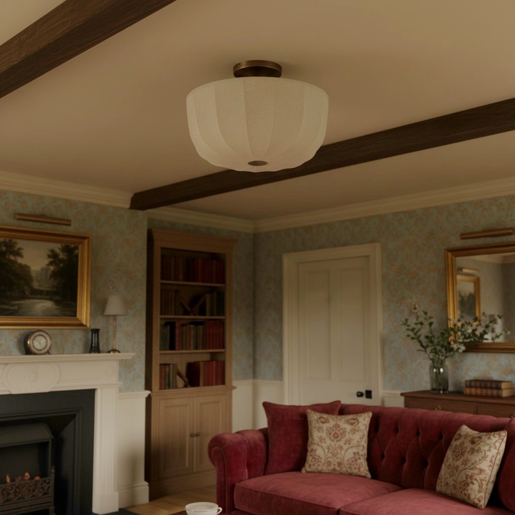 Loomis ceiling lamp living room scene