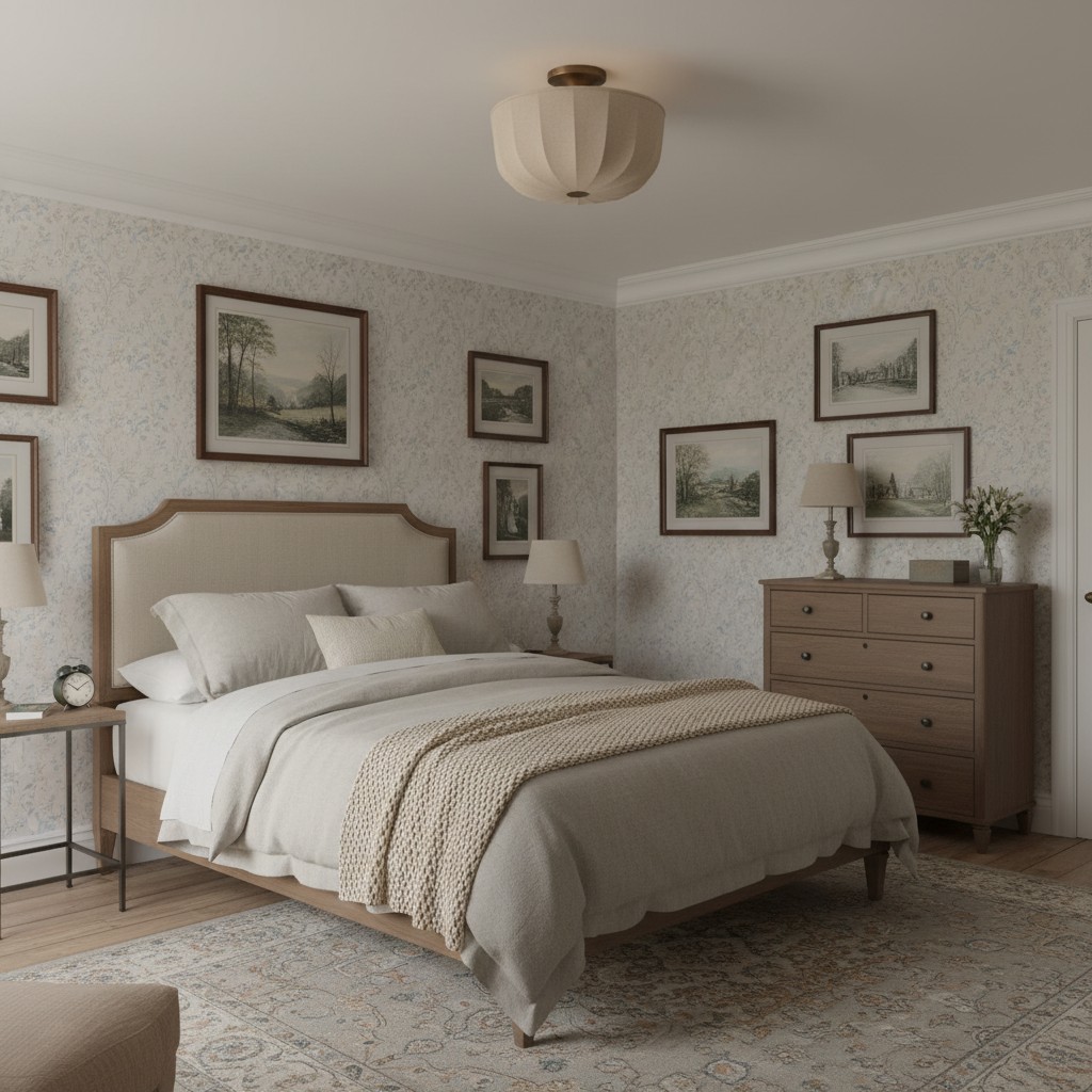 Loomis ceiling lamp bedroom scene