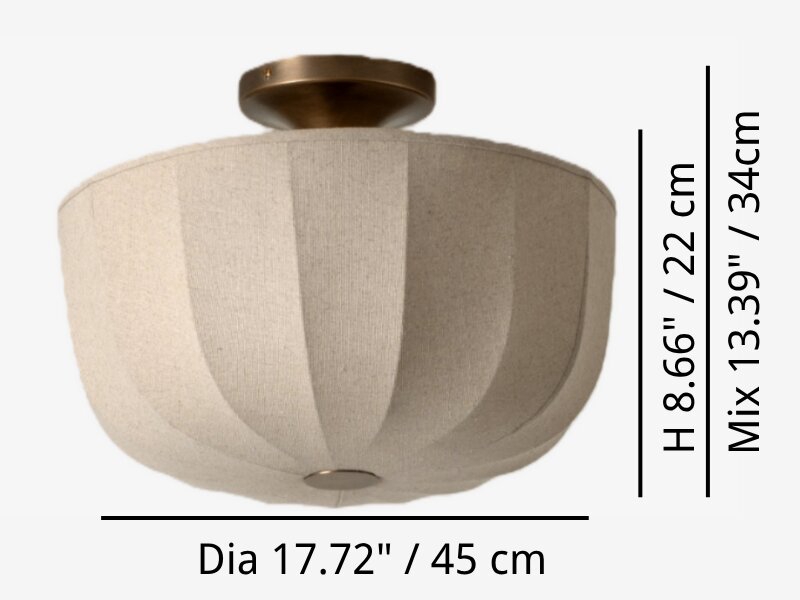 Loomis ceiling lamp dimensions