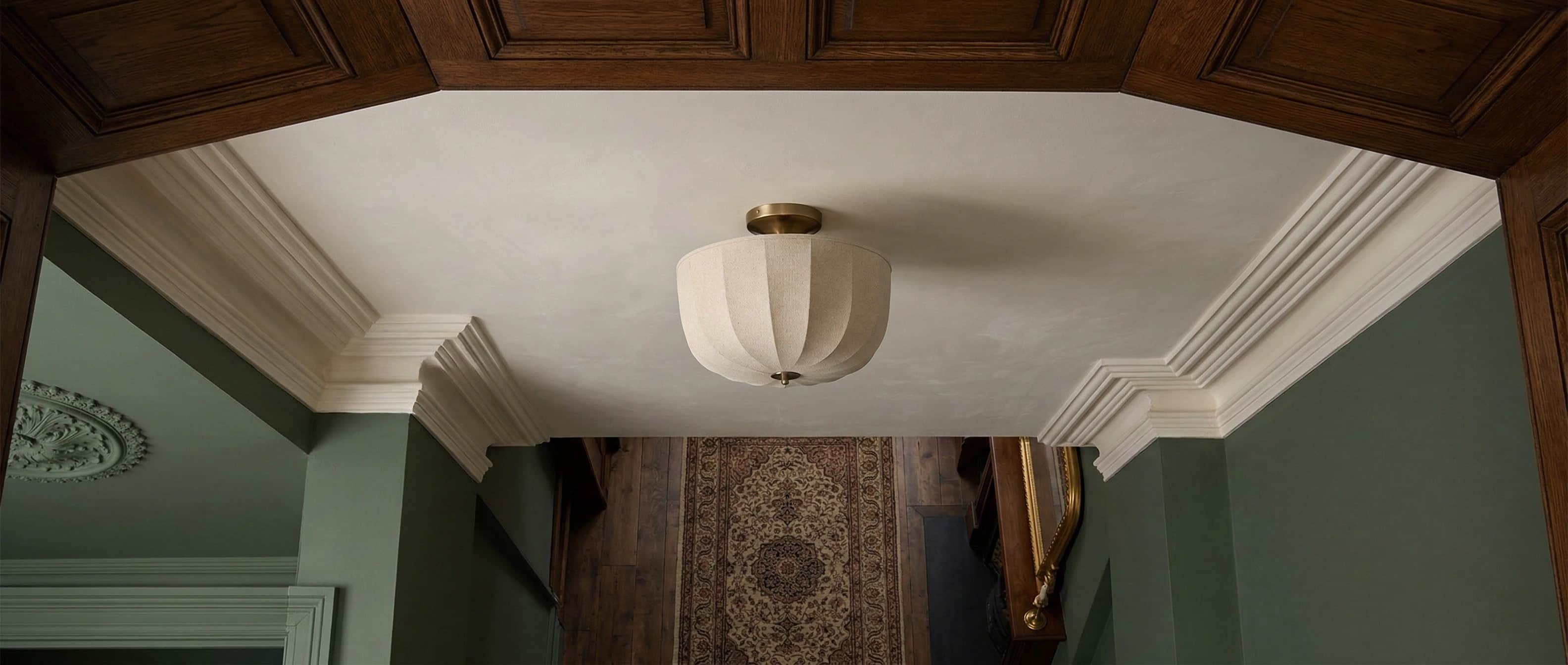 Loomis Linen Ceiling Lamp room display