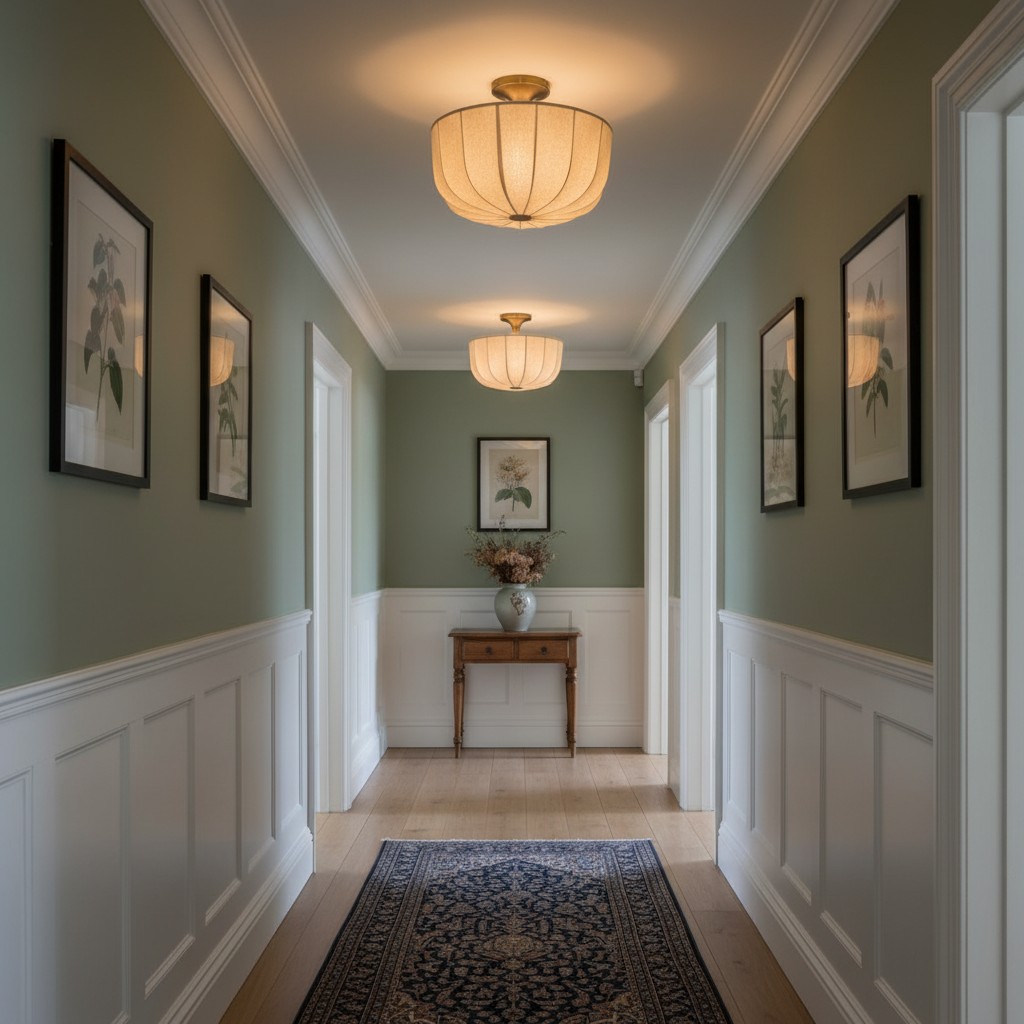 Loomis ceiling lamp hallway scene