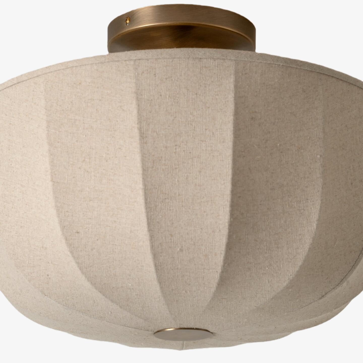 Loomis linen ceiling lamp close detail