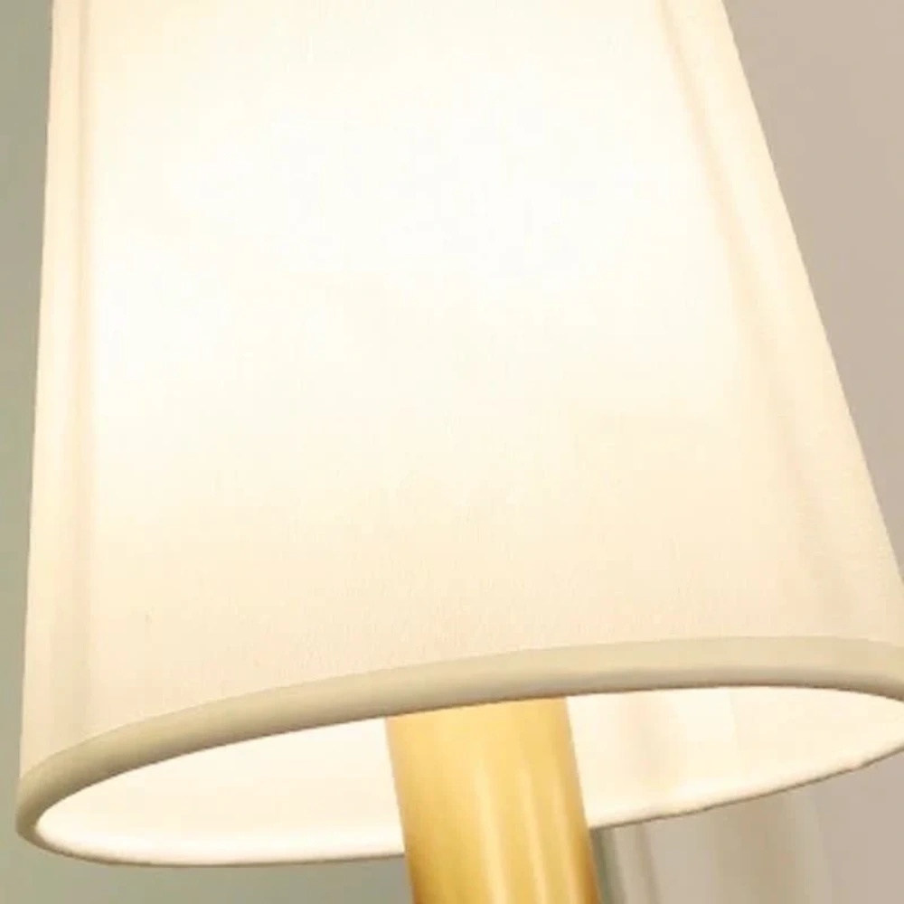 Close-up of ivory fabric shade