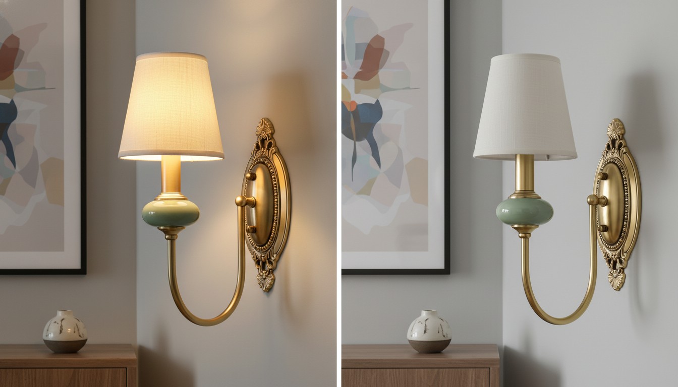 Turn on and off lighting effect comparison