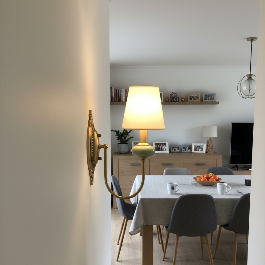 Real customer photo of wall light in dining area