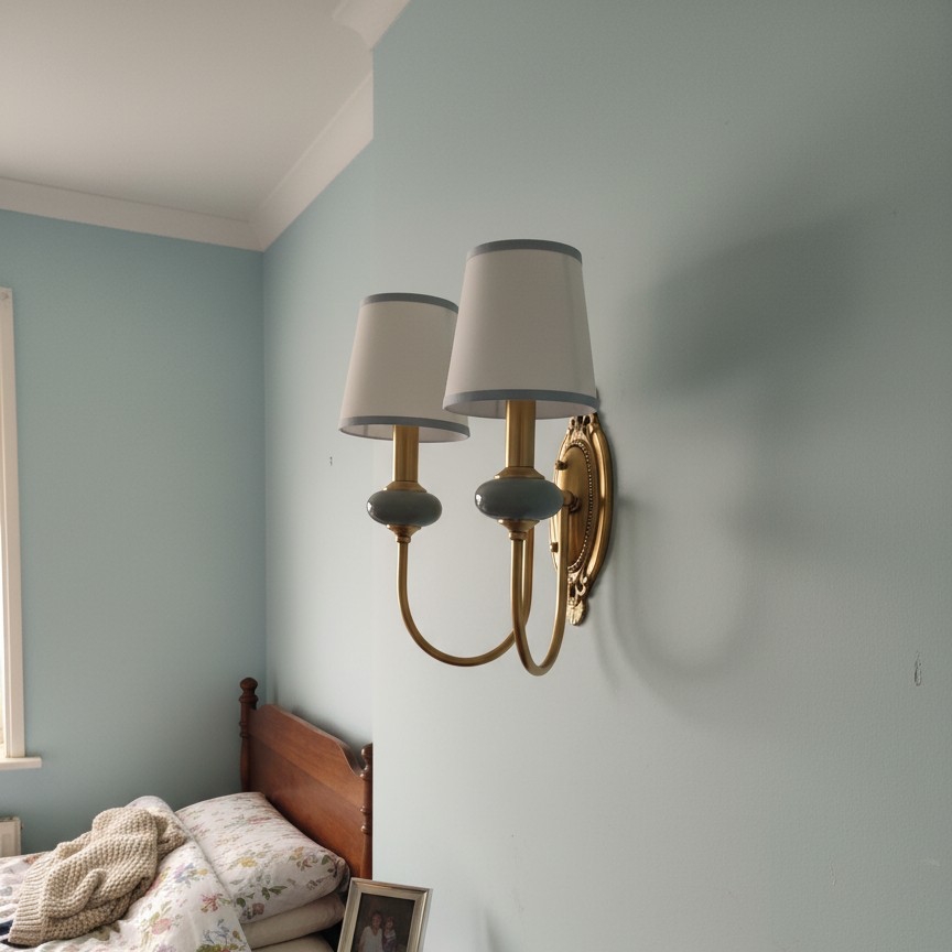 Real customer photo of two head wall light in bedroom