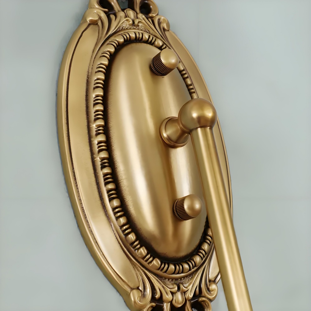 Close-up of wall plate and push button details