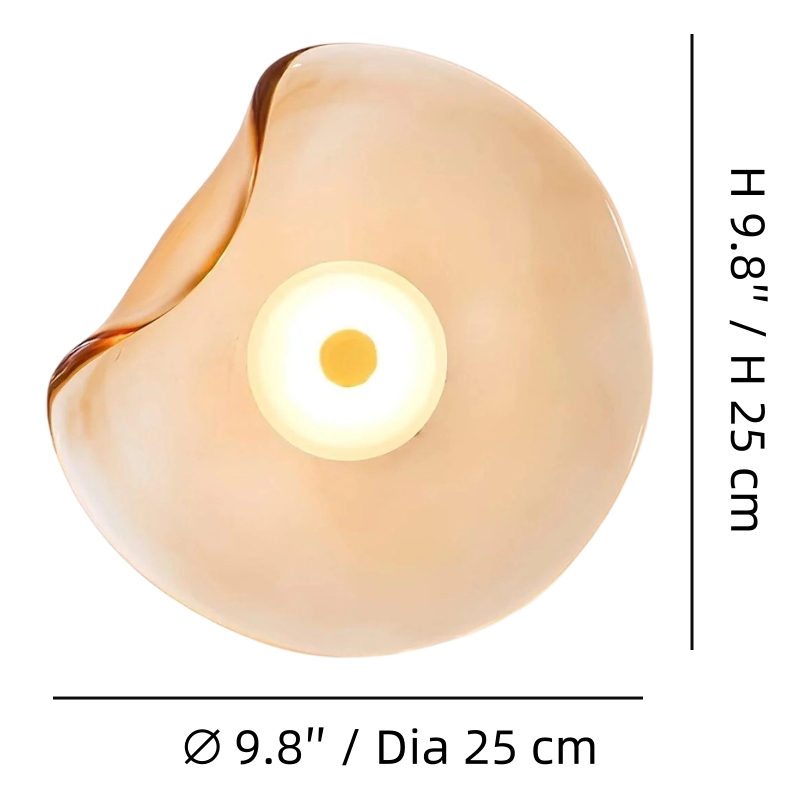 Lunacrest Curved Wall Light size diagram