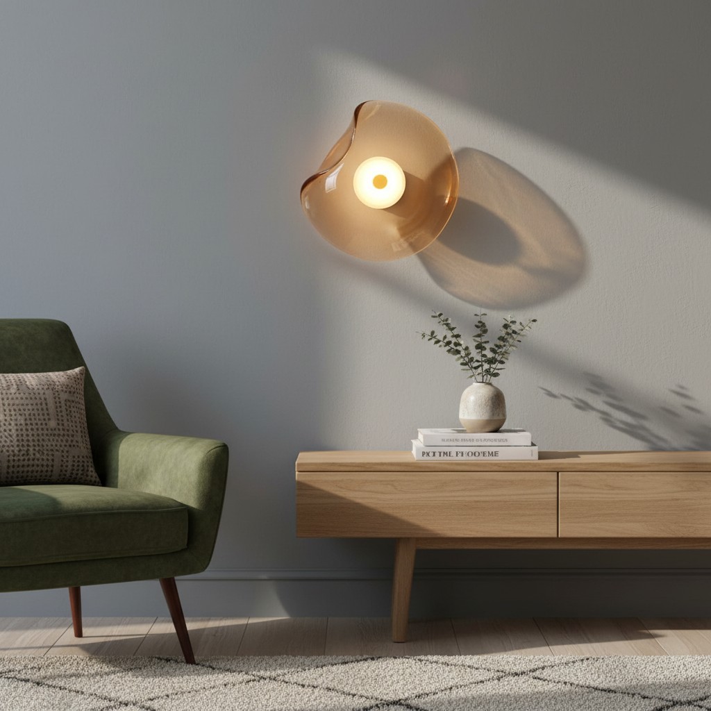 Lunacrest wall light above a console scene