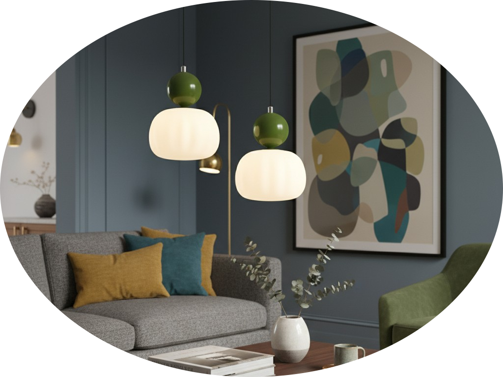 1 Head Ornavigo pendant lamp room scene