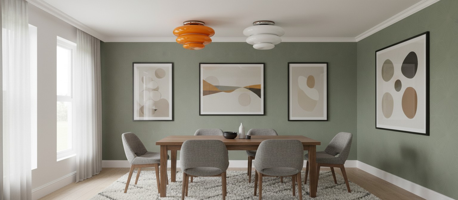 Cirren Layered Ceiling Light in a dining area