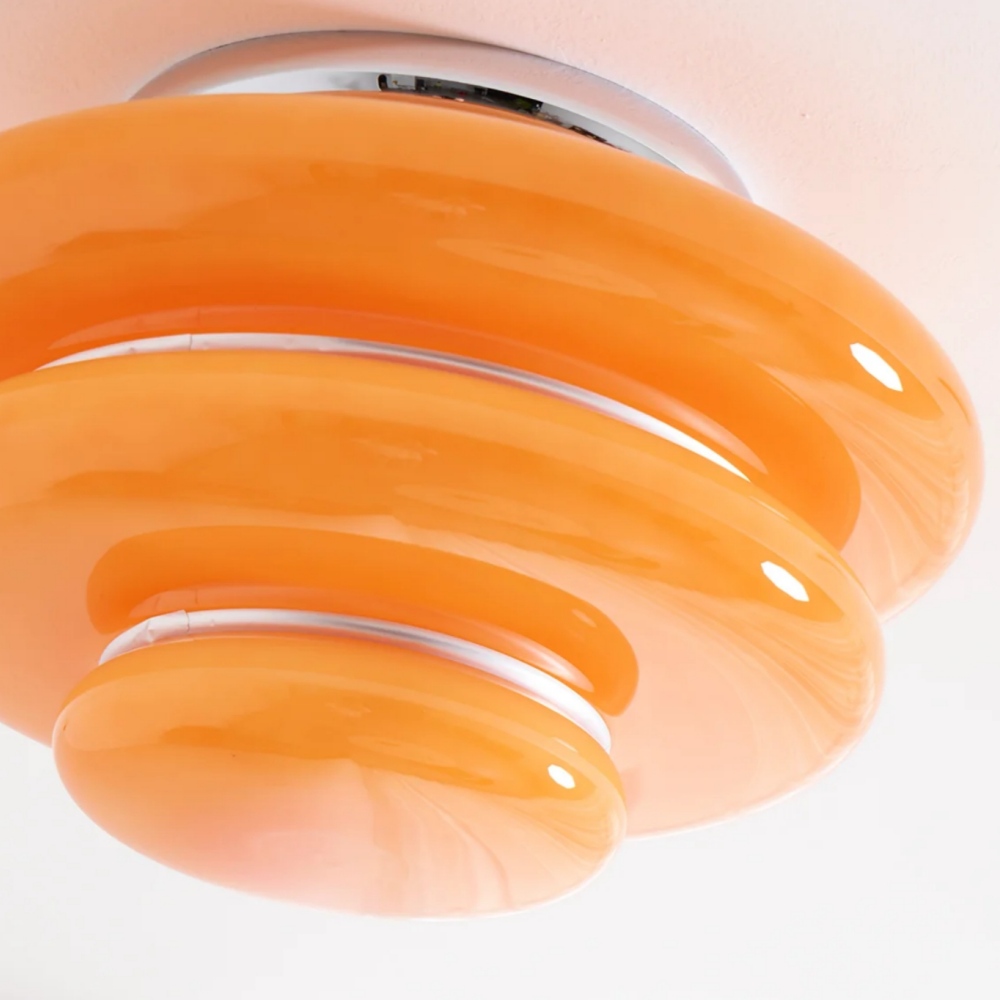 Cirren layered circular glass shade detail