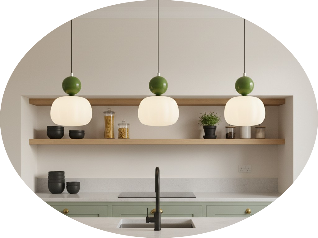 3 Heads Ornavigo pendant lamp room scene