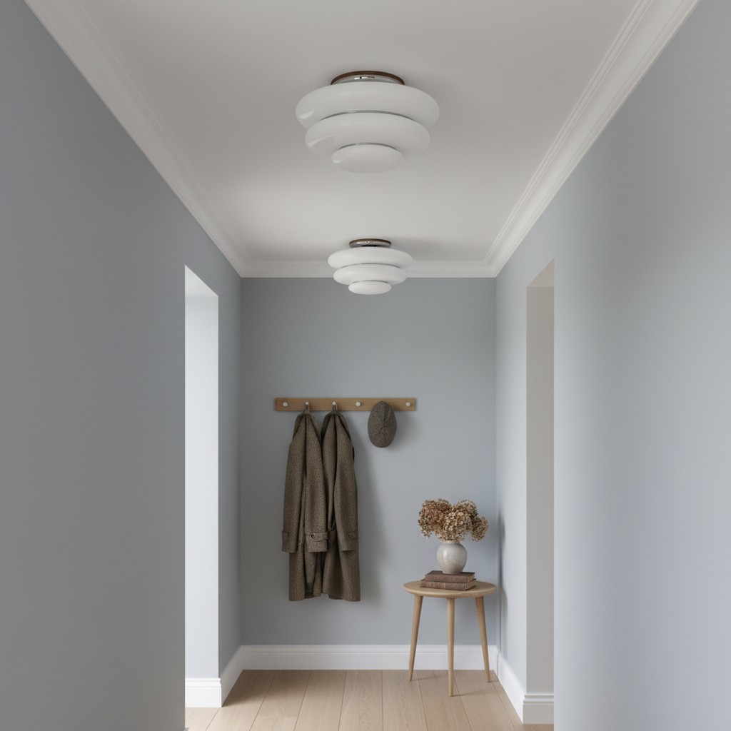 Cirren ceiling light in hallway scene