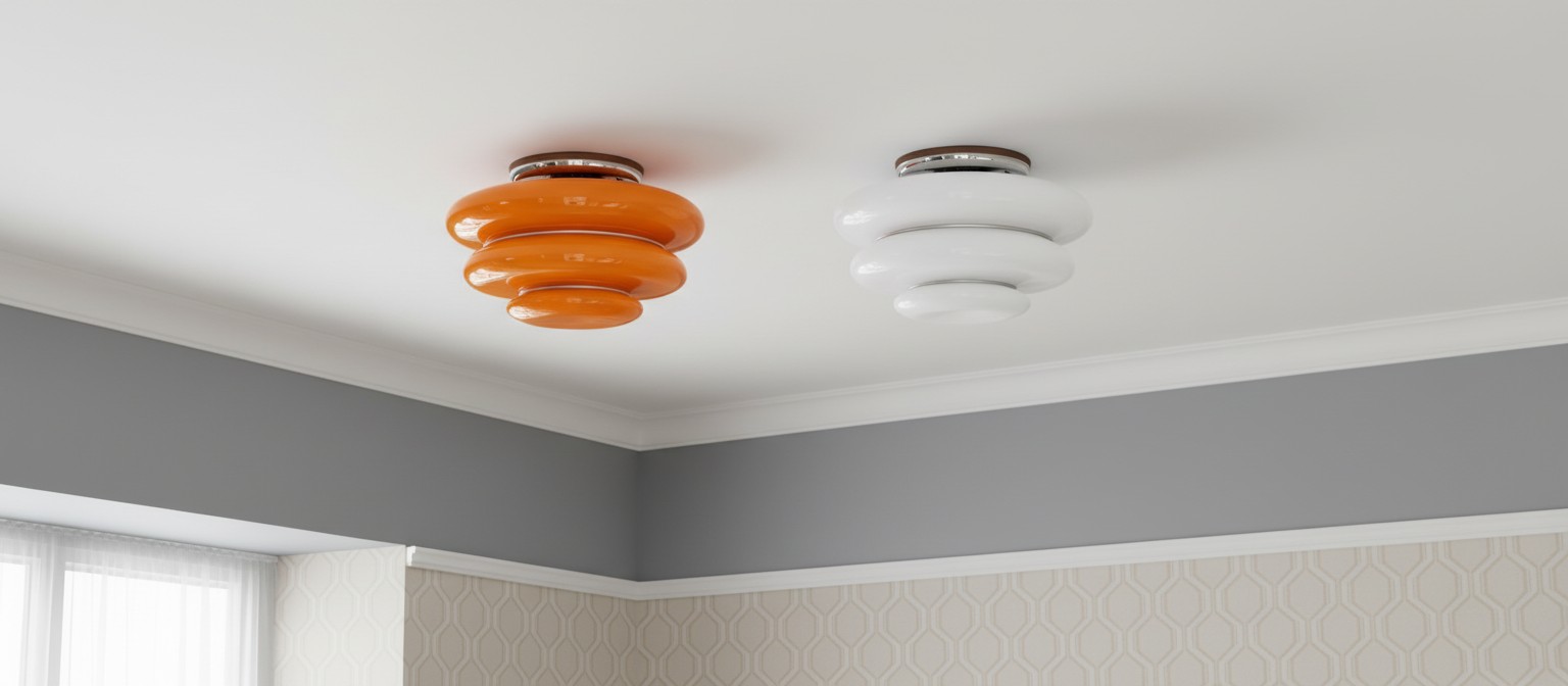 Cirren ceiling light in orange and white color options