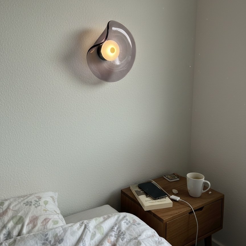Real customer photo of the Lunacrest wall light