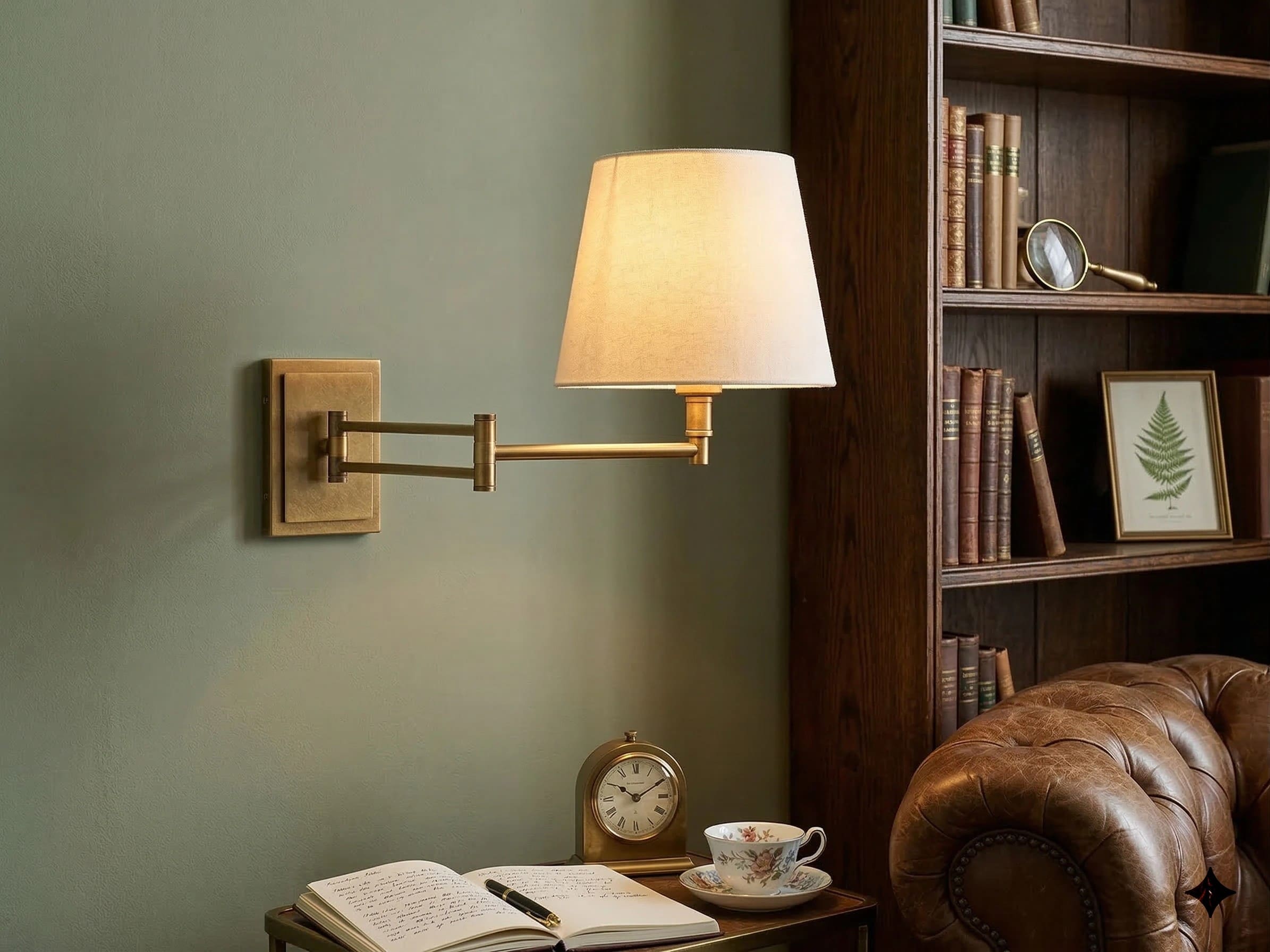 Arcuma wall light in reading corner scene