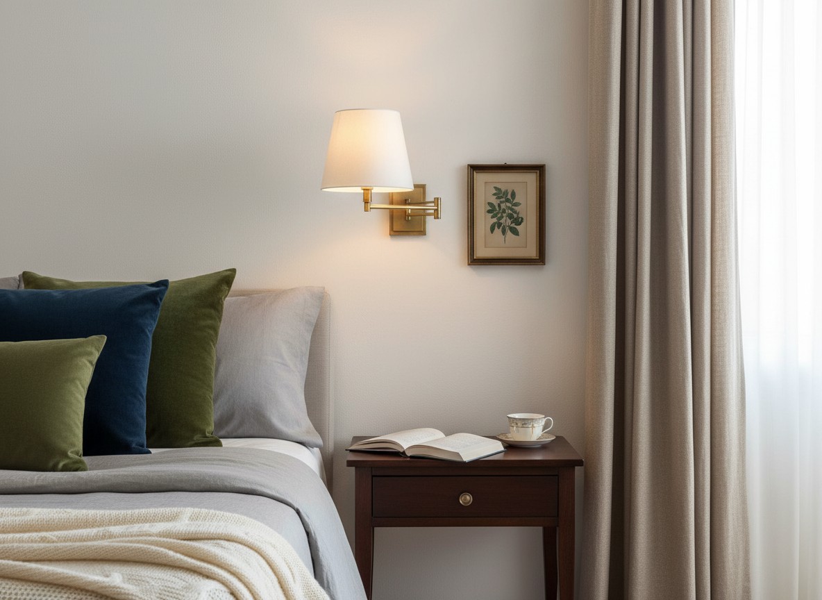 Arcuma wall light in bedroom scene