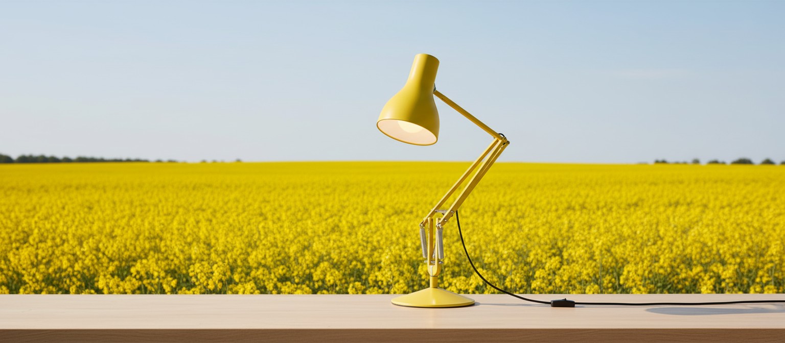 Yellow desk lamp - Rapeseed Fields